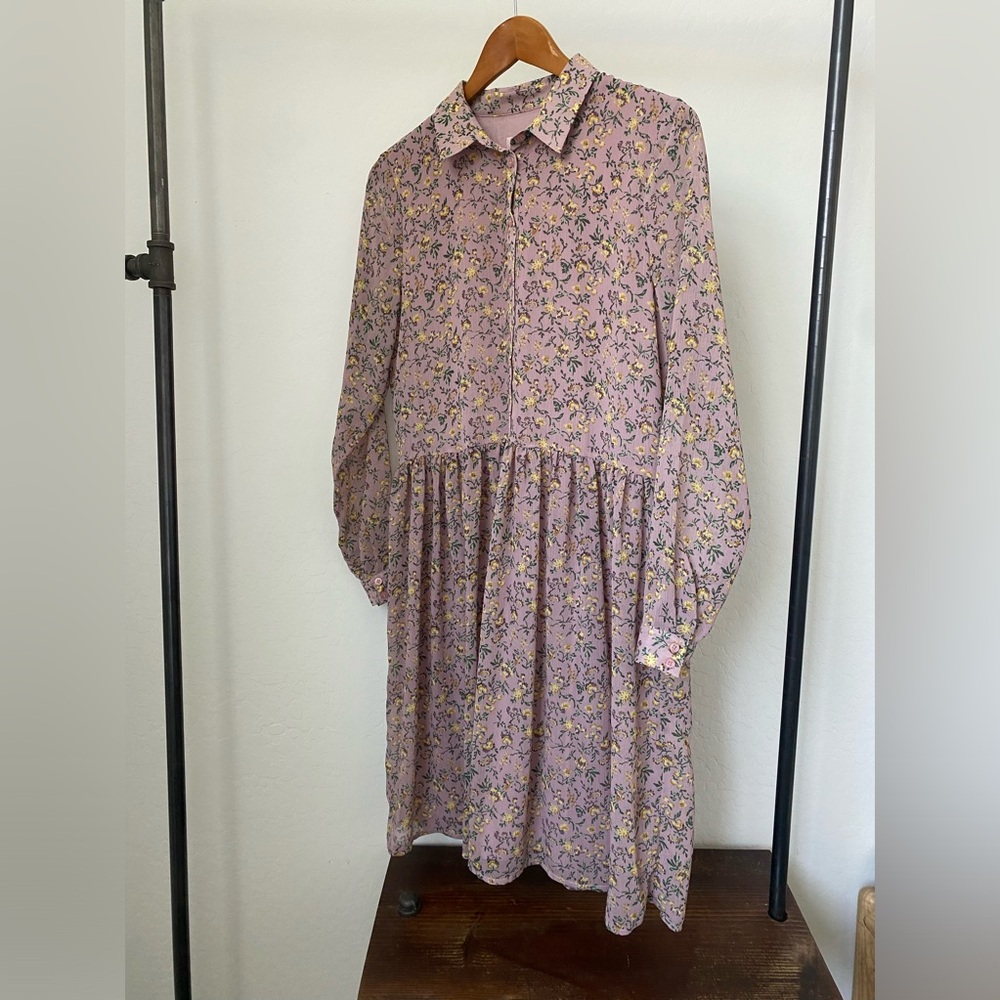 Soaked In Luxury collared floral dress